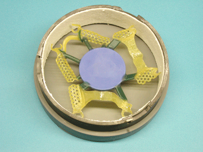Three Ti-Light patterns for metal frames in a flat mold for Cast by Ti-Research