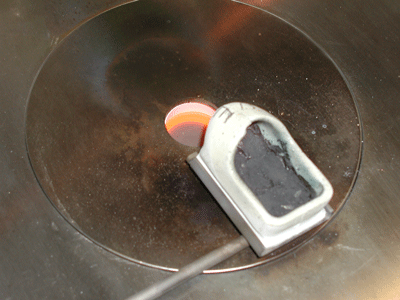 Spinning mold after pouring of metal in Cast by Ti-Research